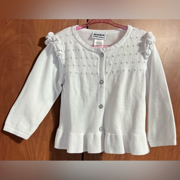 Blueberi Boulevard Other - BLUEBERi boulevard - Cotton Ruffled Cardigan girls (Size 4T)